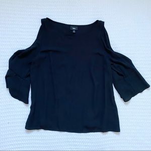 Mossimo black cold shoulder blouse size medium